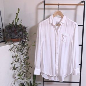 Soft, Drapey White Button Up
